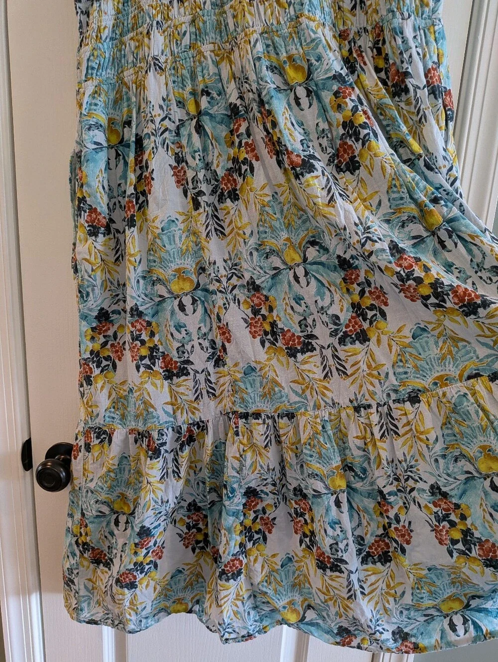 Anthropologie Peregrine Midi‎ Dress Floral Tiered Bohemian Cottagecore Size 2X - Picture 12 of 15